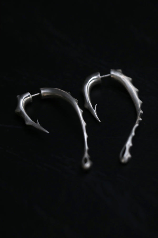 RUI sterling silver drop fishhook earrings RSS24AC02 distressed/silver PR3